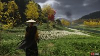Follow the road from &ldquo;The Road to Ishikari Plain&rdquo; south until you find the signature red-leafed trees to the southeast.