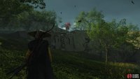 Look northwest from the Weary Traveler&rsquo;s Camp to find some red-leafed trees, marking the Fox Den.