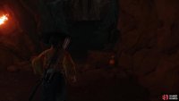 climb into a cave and take the right fork uphill,