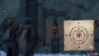 Rotate the statues until the match the facing of the symbols under them,