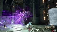 The purple stuff he shoots out can inflict Stone on you, meaning you should avoid it at all costs.