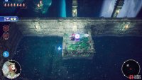 Dive under the easternmost of three northern gateways and drain the water by hitting another water orb,