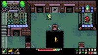 The middle door can be destroyed, revealing a hole you can go into.