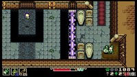 In the room with the spiked logs, you can access a secret room where you see brown water.