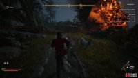 Find some soldiers burning a hut,
