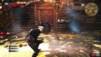 use Aard to free the elf from her burning hut,