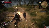 defeat the Wolves and rescue the dog, but note that any damage the dog sustains now will stick when it when this quest starts.