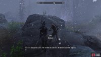Meet Delphine at the dragon burial site located northeast of Kynesgrove.