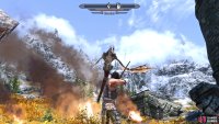 You&rsquo;ll need to shoot the dragon in the sky or use spells until it lands.
